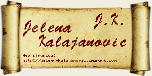 Jelena Kalajanović vizit kartica
